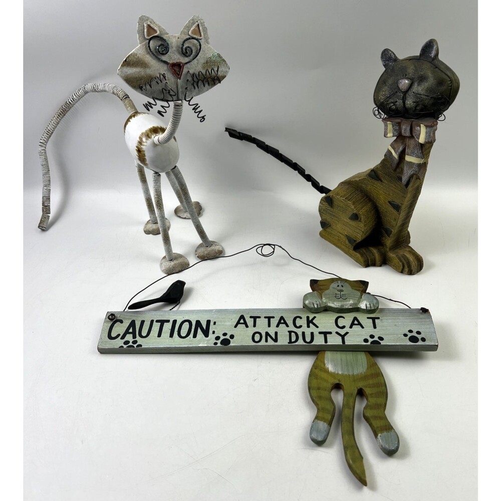Lot of 3 Cat Themes Pieces See Below: